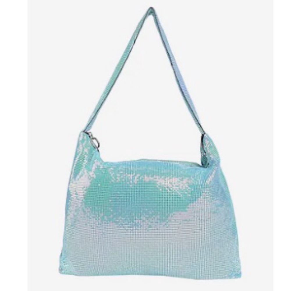 Topshop Unicorn Holographic Chainmail Metallic Light Shoulder Bag NWOT